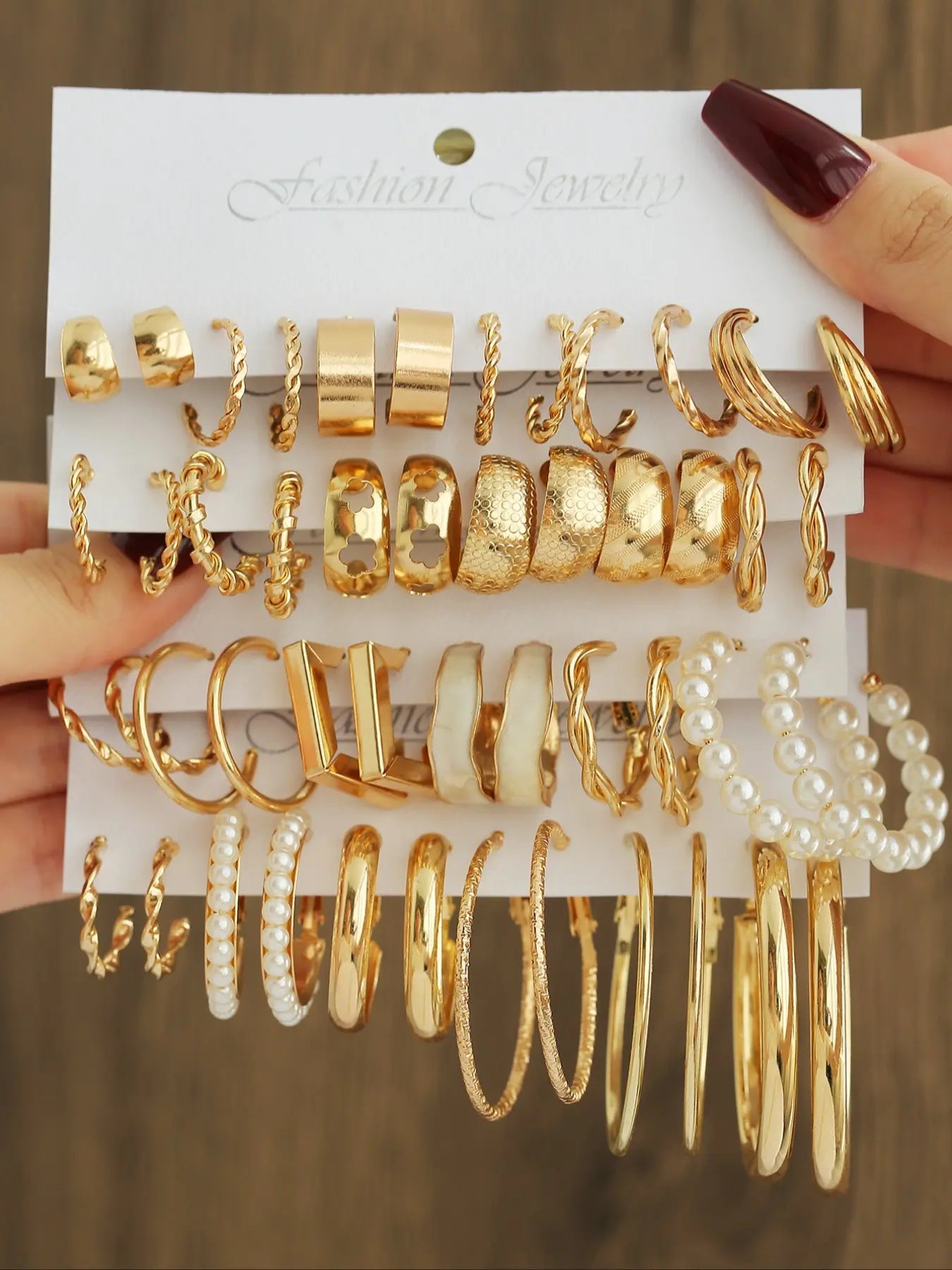 24 Pairs Elegant Alloy Flower Earrings Set, Hoop Earring Set with Mermaid Design, Perfect Gift for Women and Office Wear Jewelry Collection, Earring Stacking Set, Ear Accessories