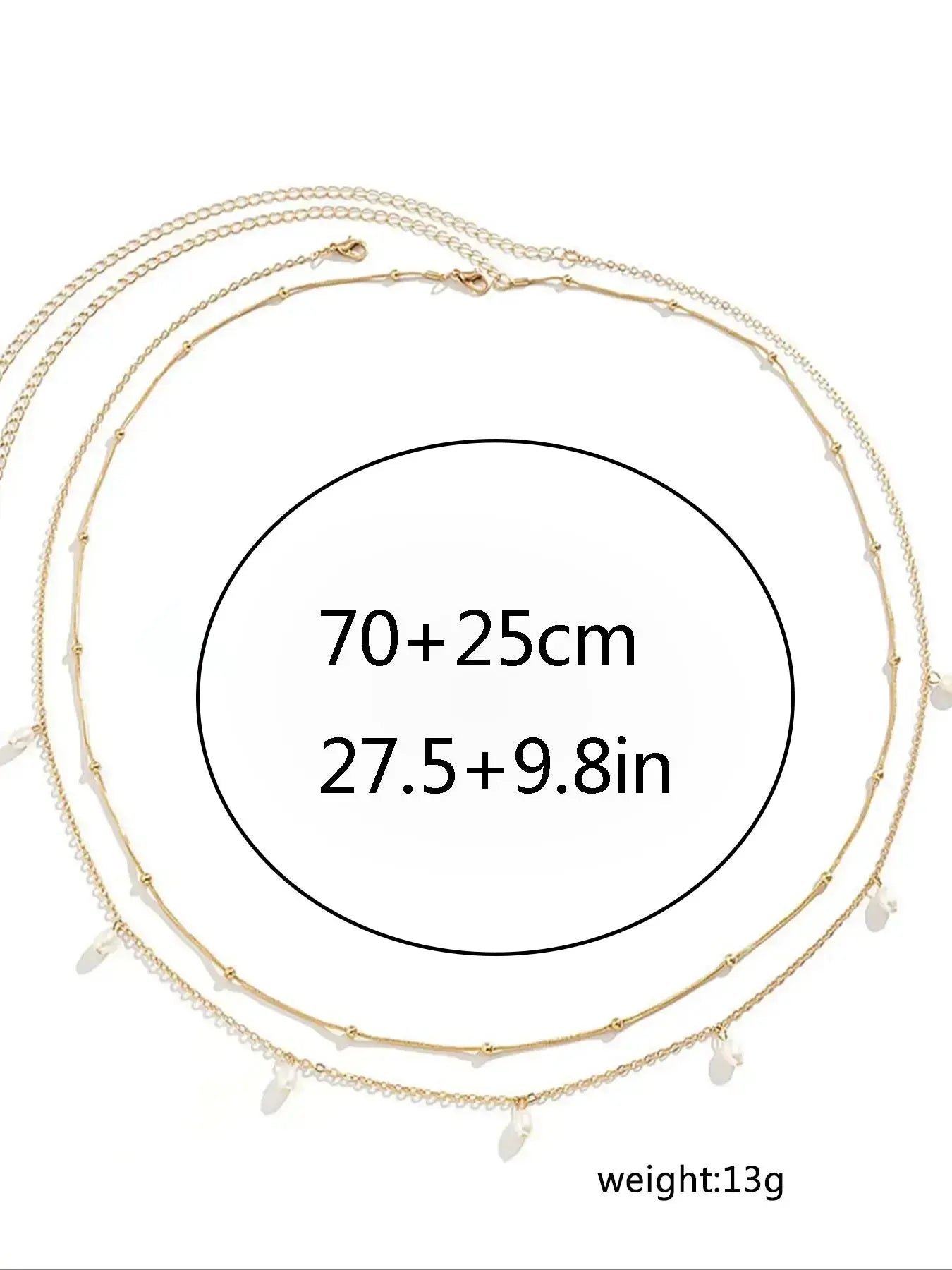 Women'S 2/4Pcs Faux Pearls Decor Pendants Waist Beads Chain, Elegant Zinc Alloy Belts Jewelry Accessories for Party Holiday Back to School, Waist Accessory. Cute Jewelry, Fashionable Body Chain