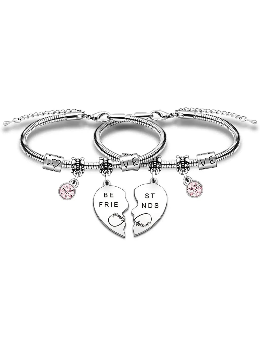 Sisters Best Friend Matching Bracelet, Cute Stainless Steel Jewelry for Girls, Birthday & Christmas Gift Ideas, Fashion Accessories for Women & Girls