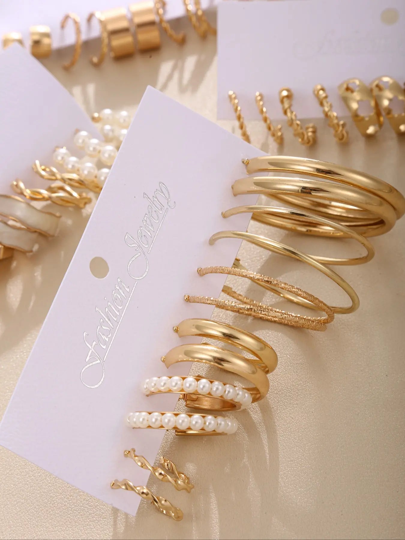 24 Pairs Elegant Alloy Flower Earrings Set, Hoop Earring Set with Mermaid Design, Perfect Gift for Women and Office Wear Jewelry Collection, Earring Stacking Set, Ear Accessories