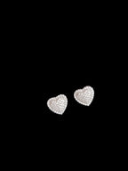 3-Piece Women'S Hip Hop Heart Chain Necklace & Bracelet & Artificial Zircon Earrings, Jewelry Gift for Women, All-Season Street Style Accessories, Fashion Jewelry Set, Matching Jewelry Set, Maximalist Jewelry Set, Choker Set, Heart Shine Set
