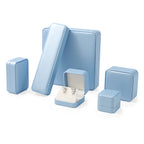 Premium Blue Jewelry Box with Velvet Lining Packaging for Necklaces/Rings/Earrings, Organized for Families and Jewellers