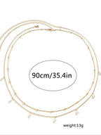 Women'S 2/4Pcs Faux Pearls Decor Pendants Waist Beads Chain, Elegant Zinc Alloy Belts Jewelry Accessories for Party Holiday Back to School, Waist Accessory. Cute Jewelry, Fashionable Body Chain