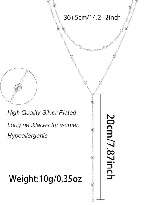 Layered Necklace for Women, Fashion Jewelry for Party, Daily Clothing Decor, Trendy All-Match & Exquisite Jewelry for Birthday Gift, Exquisite Chain Jewelry, Fashionable Accessories