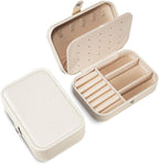 Travel Jewelry Box, Double Layer Small Jewelry Case Storage for Rings Earrings Necklace Bracelets, Premium PU Leather Jewelry Boxes Holder, Jewelry Box Organiser for Women Girls