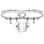 Sisters Best Friend Matching Bracelet, Cute Stainless Steel Jewelry for Girls, Birthday & Christmas Gift Ideas, Fashion Accessories for Women & Girls