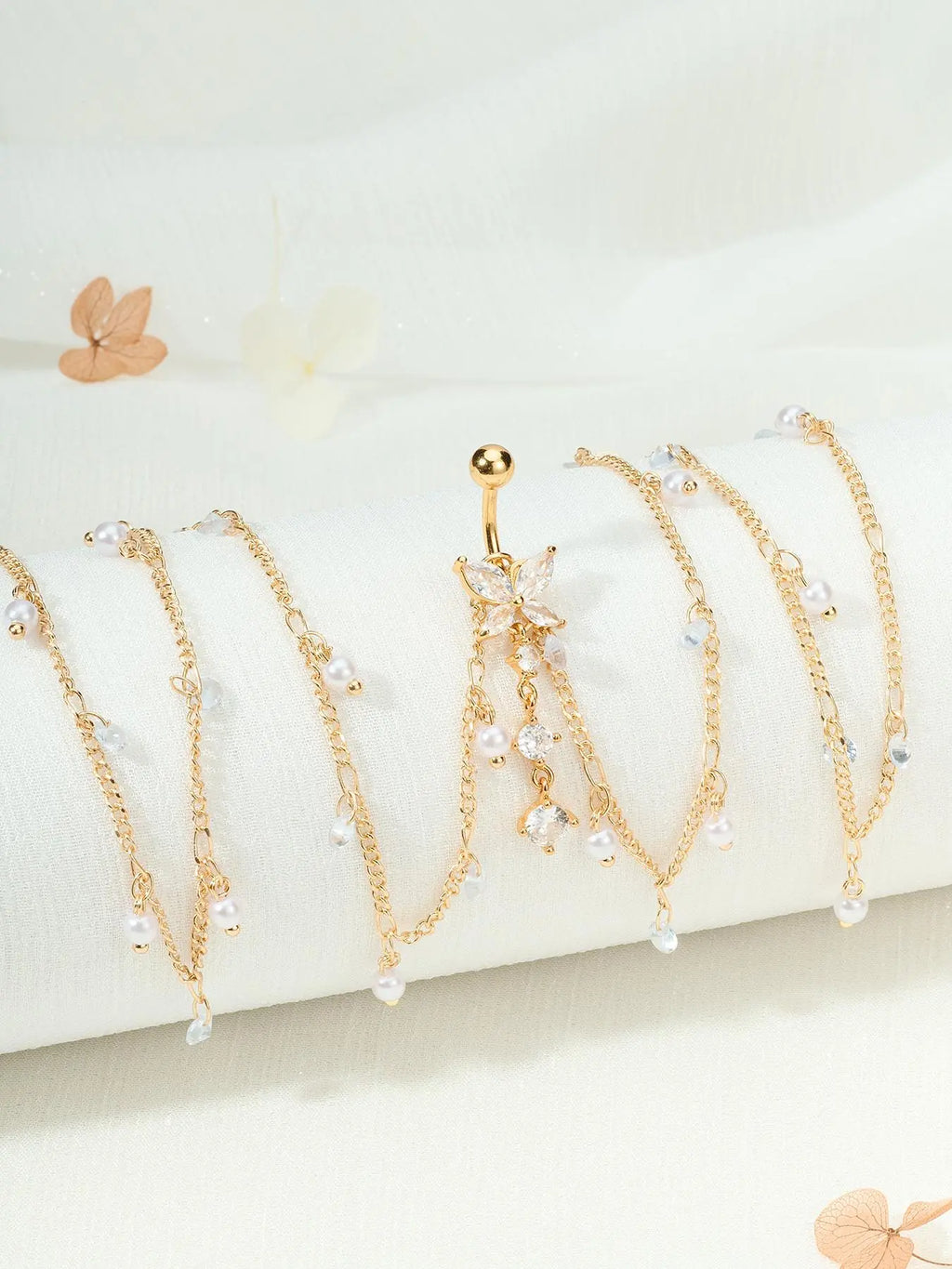 Women'S Elegant Rhinestone Decorated Belly Rings, Exquisite Trendy Belly Piercing Jewelry, Chic Body High Quality Jewelry for Party & Daily Decor, Septum Jewelry, Belly Button Ring, Navel Ring, Piercings Jewelry