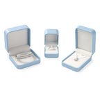 Premium Blue Jewelry Box with Velvet Lining Packaging for Necklaces/Rings/Earrings, Organized for Families and Jewellers