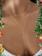 Layered Necklace for Women, Fashion Jewelry for Party, Daily Clothing Decor, Trendy All-Match & Exquisite Jewelry for Birthday Gift, Exquisite Chain Jewelry, Fashionable Accessories