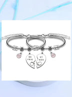 Sisters Best Friend Matching Bracelet, Cute Stainless Steel Jewelry for Girls, Birthday & Christmas Gift Ideas, Fashion Accessories for Women & Girls