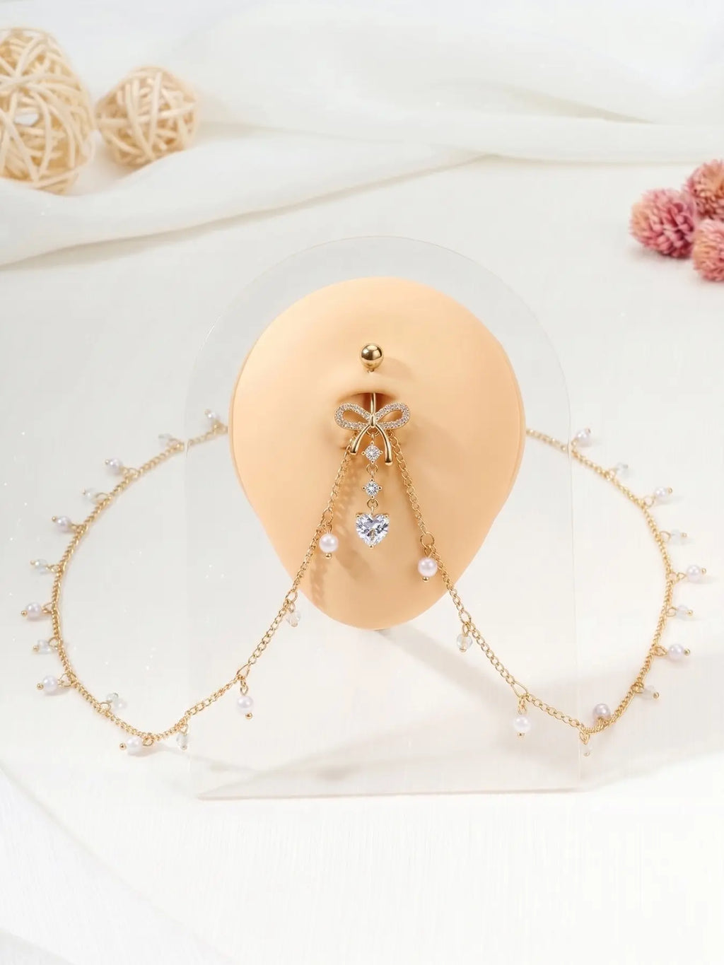 Women'S Elegant Rhinestone Decorated Belly Rings, Exquisite Trendy Belly Piercing Jewelry, Chic Body High Quality Jewelry for Party & Daily Decor, Septum Jewelry, Belly Button Ring, Navel Ring, Piercings Jewelry