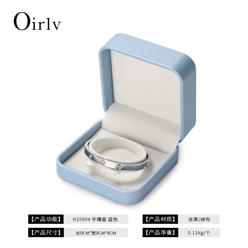 Premium Blue Jewelry Box with Velvet Lining Packaging for Necklaces/Rings/Earrings, Organized for Families and Jewellers