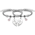 Sisters Best Friend Matching Bracelet, Cute Stainless Steel Jewelry for Girls, Birthday & Christmas Gift Ideas, Fashion Accessories for Women & Girls