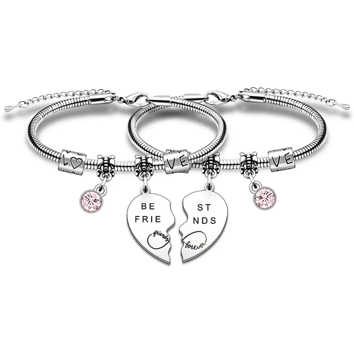 Sisters Best Friend Matching Bracelet, Cute Stainless Steel Jewelry for Girls, Birthday & Christmas Gift Ideas, Fashion Accessories for Women & Girls