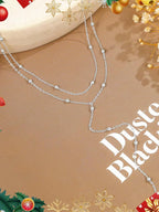 Layered Necklace for Women, Fashion Jewelry for Party, Daily Clothing Decor, Trendy All-Match & Exquisite Jewelry for Birthday Gift, Exquisite Chain Jewelry, Fashionable Accessories