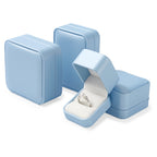 Premium Blue Jewelry Box with Velvet Lining Packaging for Necklaces/Rings/Earrings, Organized for Families and Jewellers