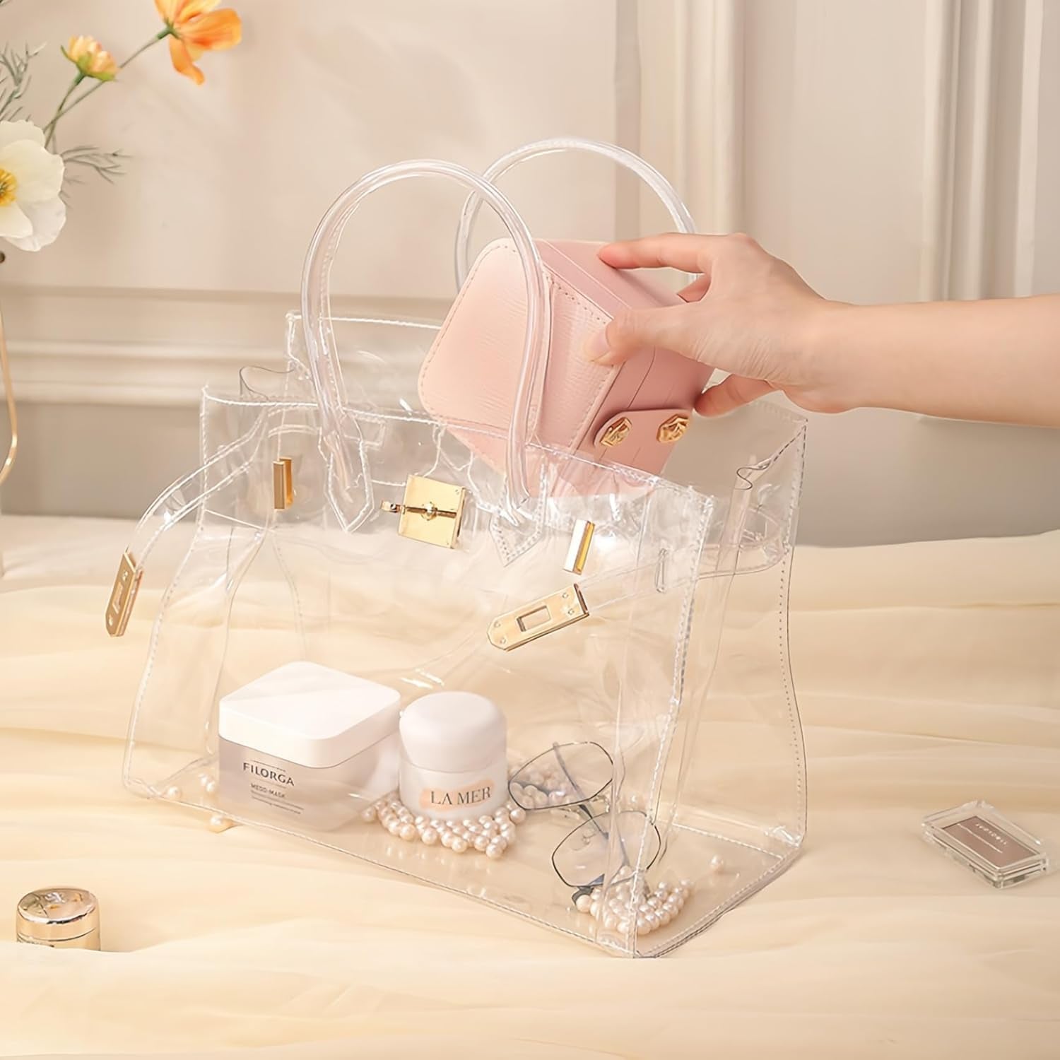 Small Jewelry Box,  Portable Jewelry Box Organizer Pink Leather Mini Travel Jewelry Case for Rings Earrings Necklace Bracelets Jewelry for Women Girls