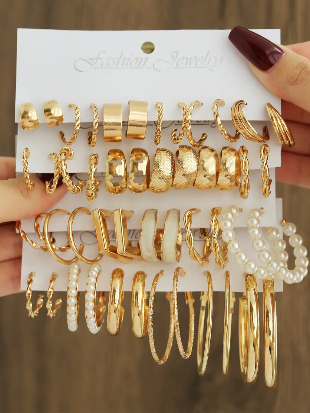 24 Pairs Elegant Alloy Flower Earrings Set, Hoop Earring Set with Mermaid Design, Perfect Gift for Women and Office Wear Jewelry Collection, Earring Stacking Set, Ear Accessories